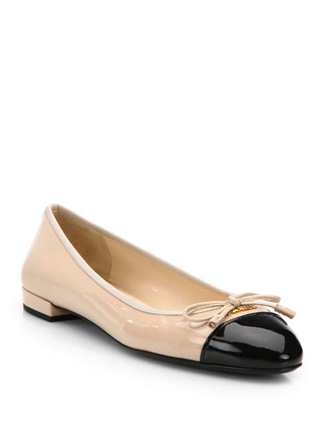 prada cap toe ballerina flat|prada pumps for women.